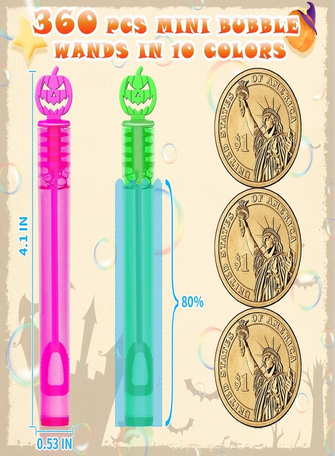 ZIRSENG 200 Piece Halloween Party Favor Bubbles, Halloween Bubble Wands Bulk for Kids Party Favor Supplies, Trick or Treat Goodie Bags, School Classroom Game Rewards, Halloween Miniatures - Image 3